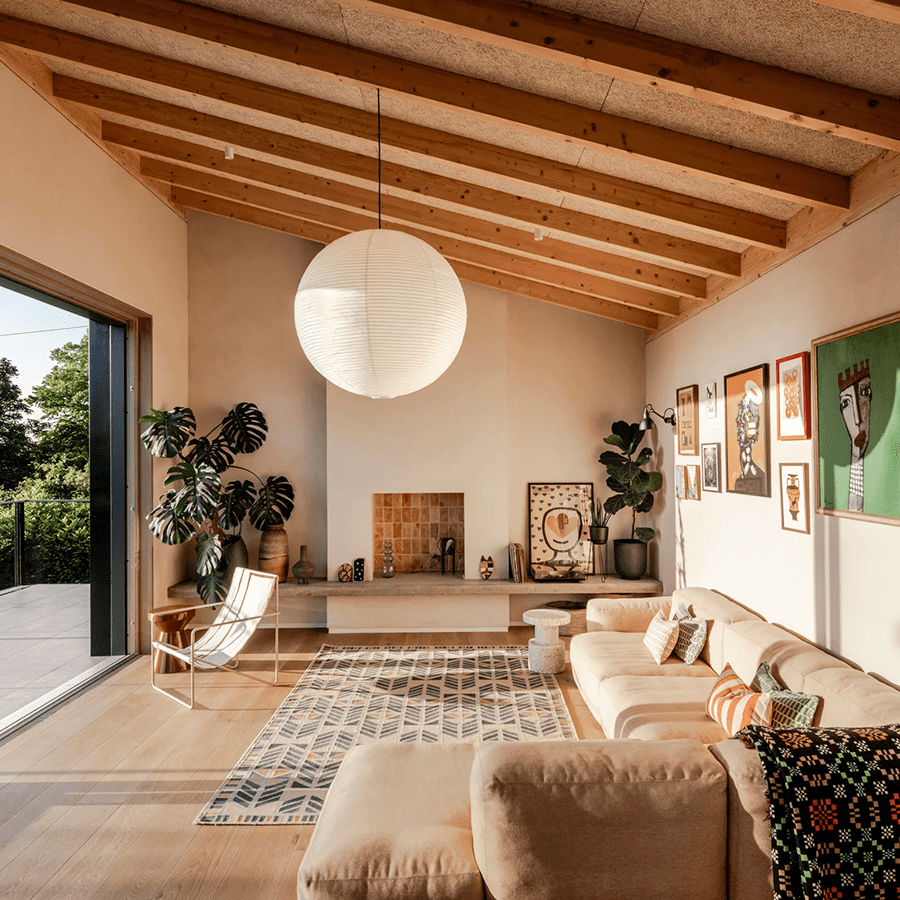 SPHERE LINEN LIGHT SHADE 60CM - DYKE & DEAN