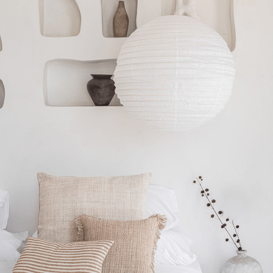 SPHERE LINEN LIGHT SHADE 70CM - DYKE & DEAN