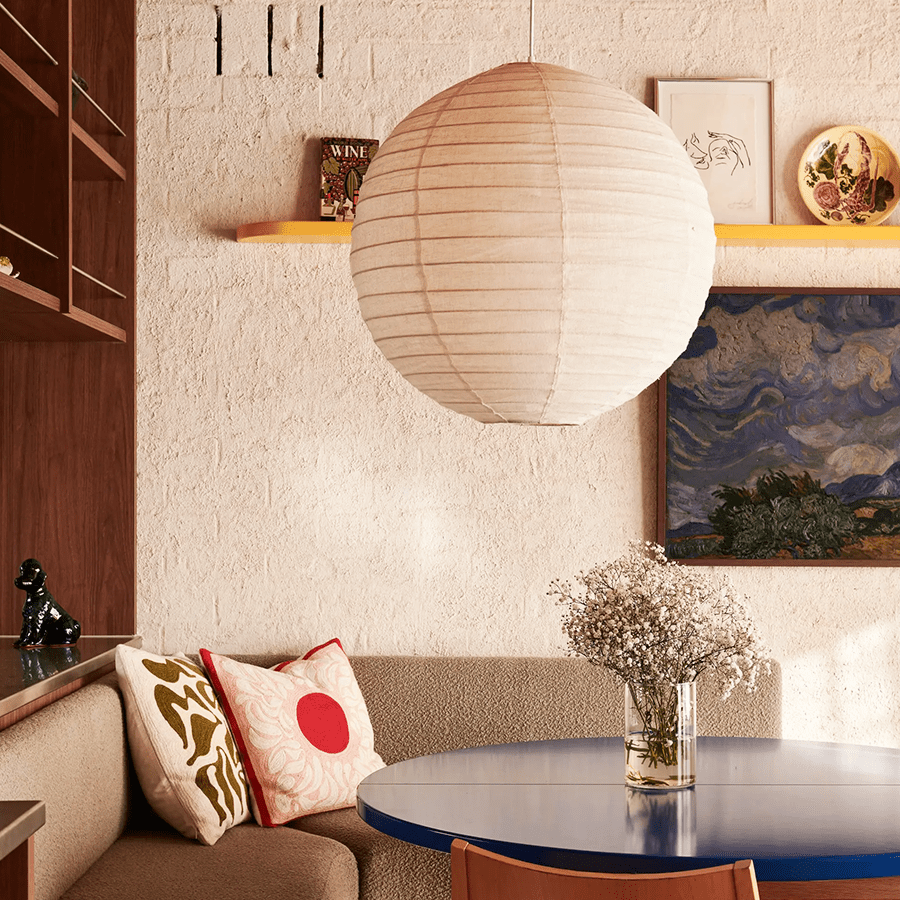 SPHERE LINEN LIGHT SHADE 70CM - DYKE & DEAN