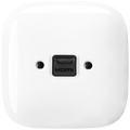 SQUARE PORCELAIN HDMI WALL SOCKET WHITE - DYKE & DEAN