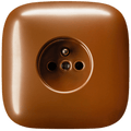 SQUARE PORCELAIN WALL SOCKET COPPER - DYKE & DEAN