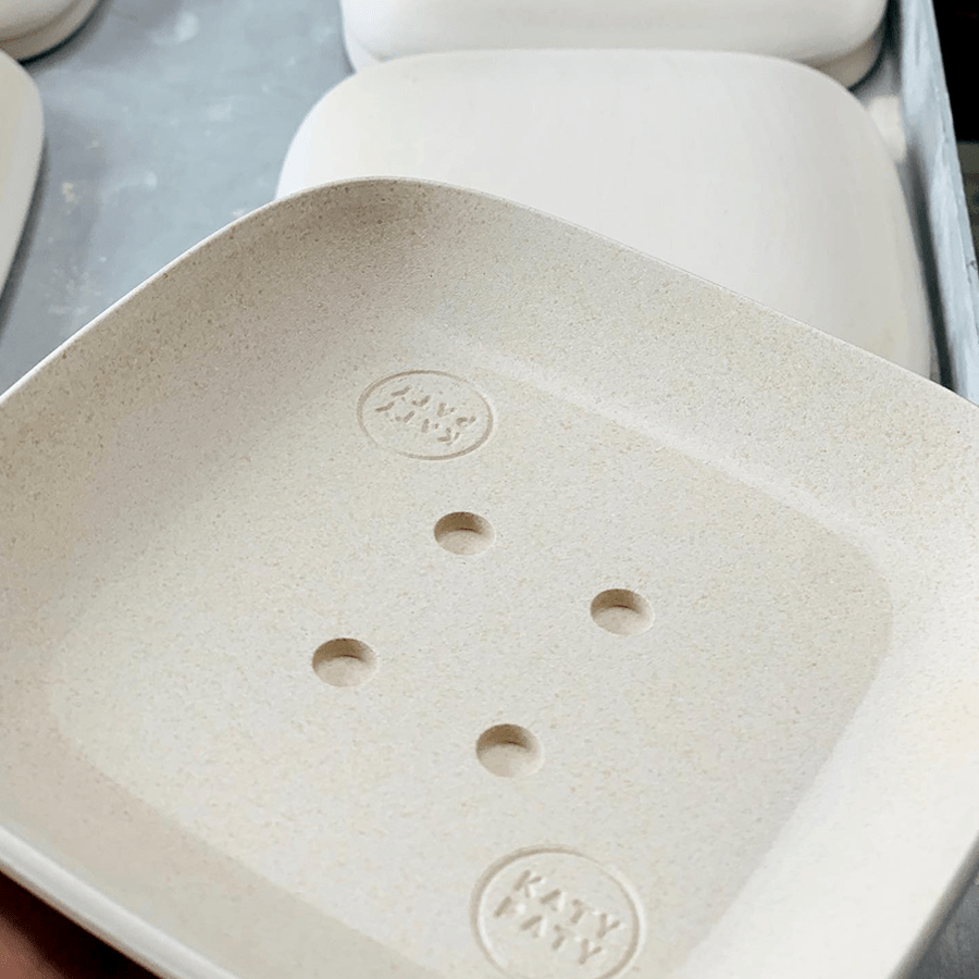 SQUARE PORCELAIN WALL SOCKET UK PASTEL BLUE - DYKE & DEAN