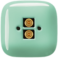SQUARE PORCELAIN WALL SPEAKER SOCKET MINT - DYKE & DEAN