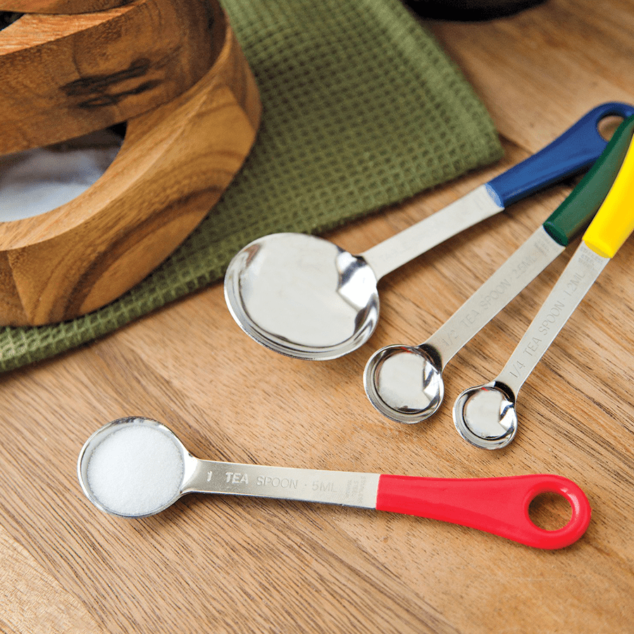 STAINLESS STEEL MEASURING CUP 4 PIECE COLOUR SET - DYKE & DEAN