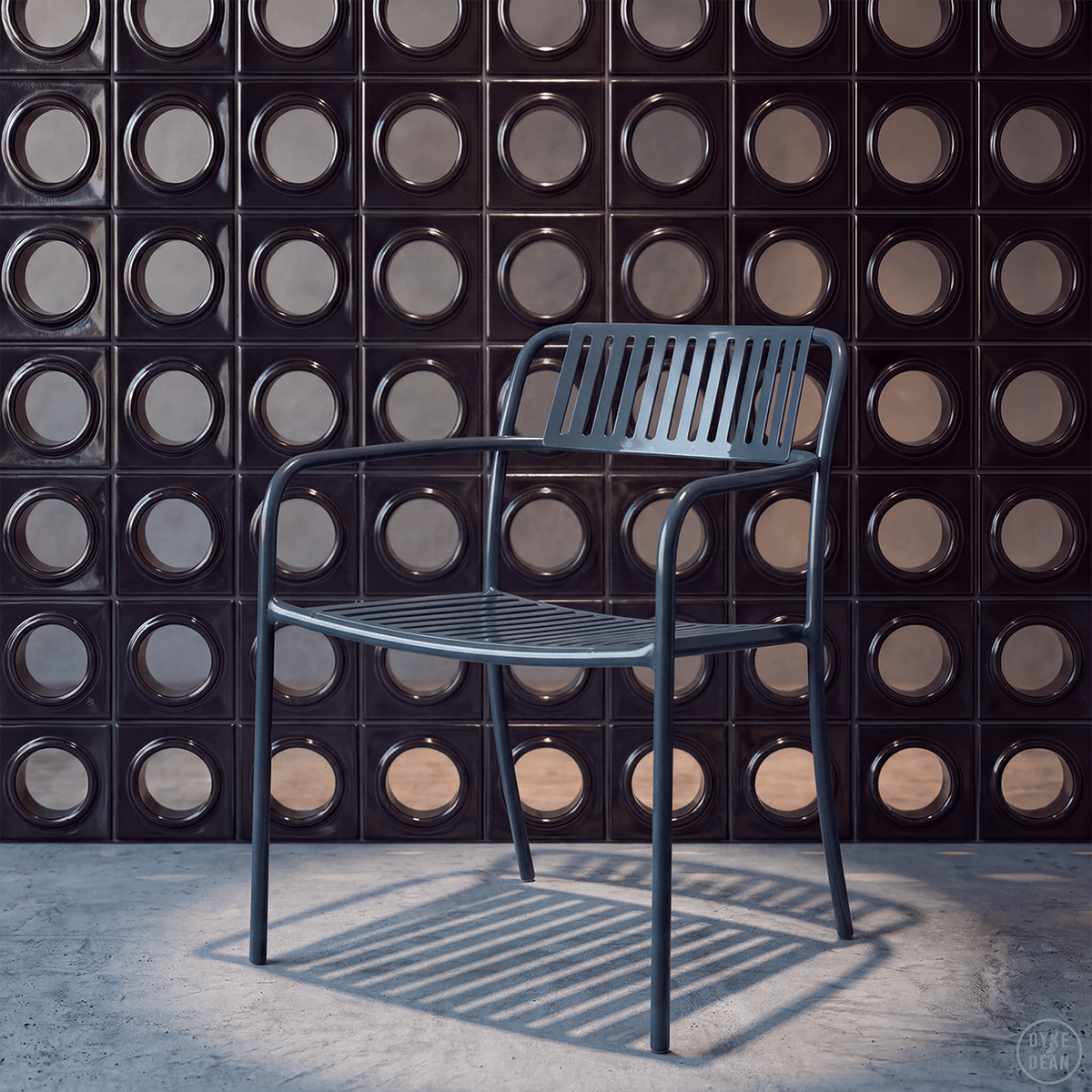 TOLIX PATIO LOUNGE CHAIR - DYKE & DEAN