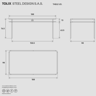 TOLIX UD TABLE OAK TOP - DYKE & DEAN