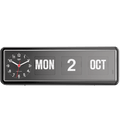 TWEMCO CALENDAR FLIP CLOCK BQ-38 BLACK - DYKE & DEAN