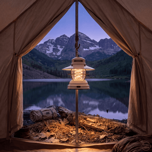 VINTAGE WHITE OUTPOST LANTERN - DYKE & DEAN