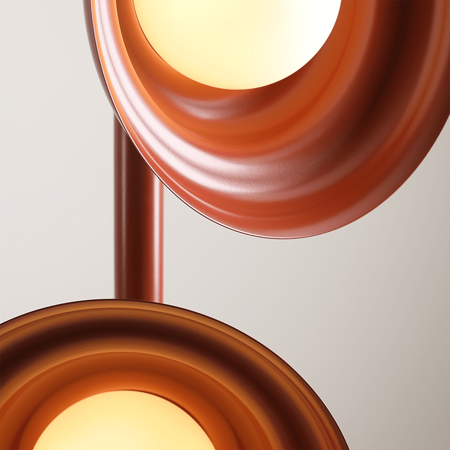 WAVE 3 LIGHT FLOOR LIGHT RED - DYKE & DEAN