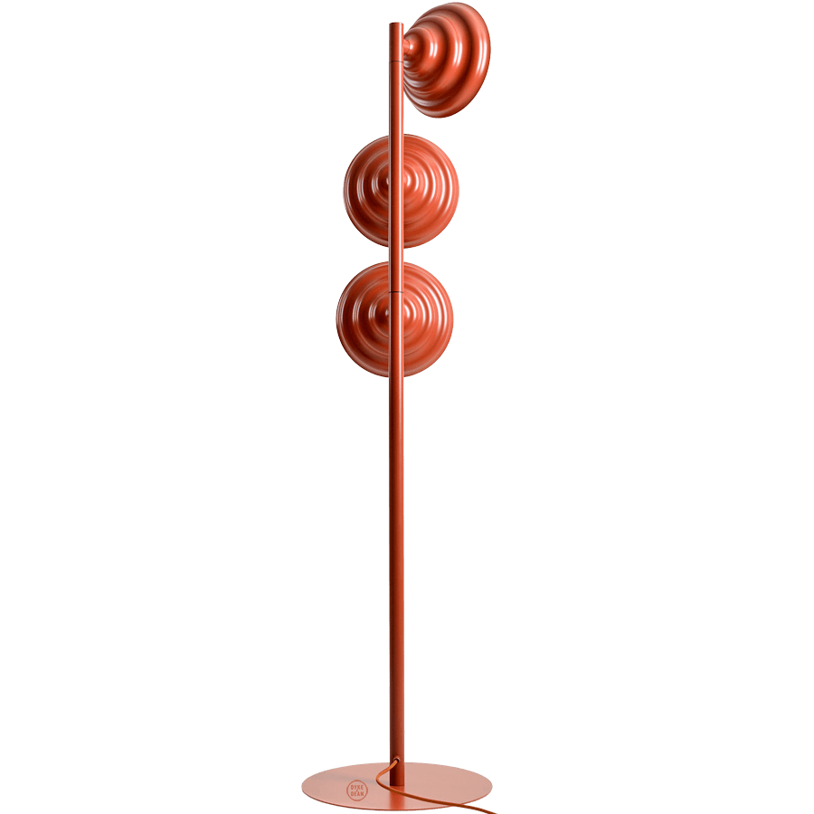 WAVE 3 LIGHT FLOOR LIGHT RED - DYKE & DEAN