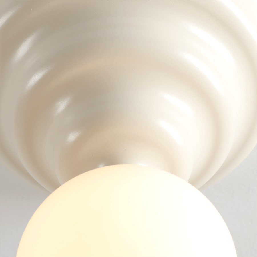 WAVE FIXED CEILING LIGHT CREAM - DYKE & DEAN