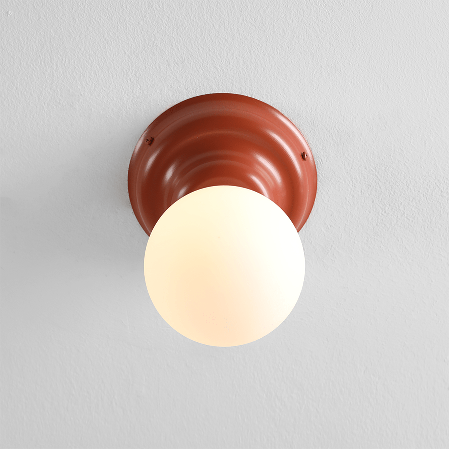 WAVE FIXED CEILING LIGHT RED SMALL - DYKE & DEAN