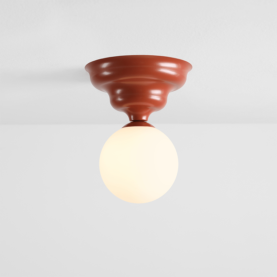 WAVE FIXED CEILING LIGHT RED SMALL - DYKE & DEAN