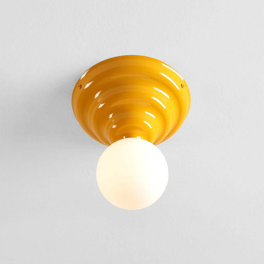 WAVE FIXED CEILING LIGHT YELLOW - DYKE & DEAN