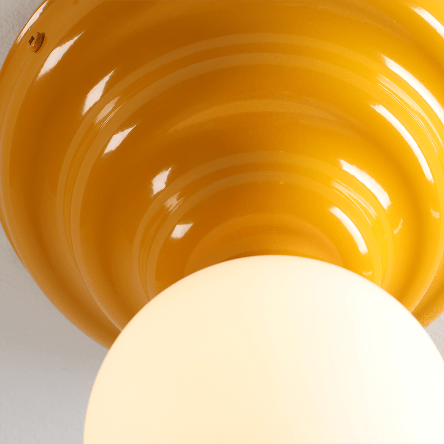 WAVE FIXED CEILING LIGHT YELLOW - DYKE & DEAN