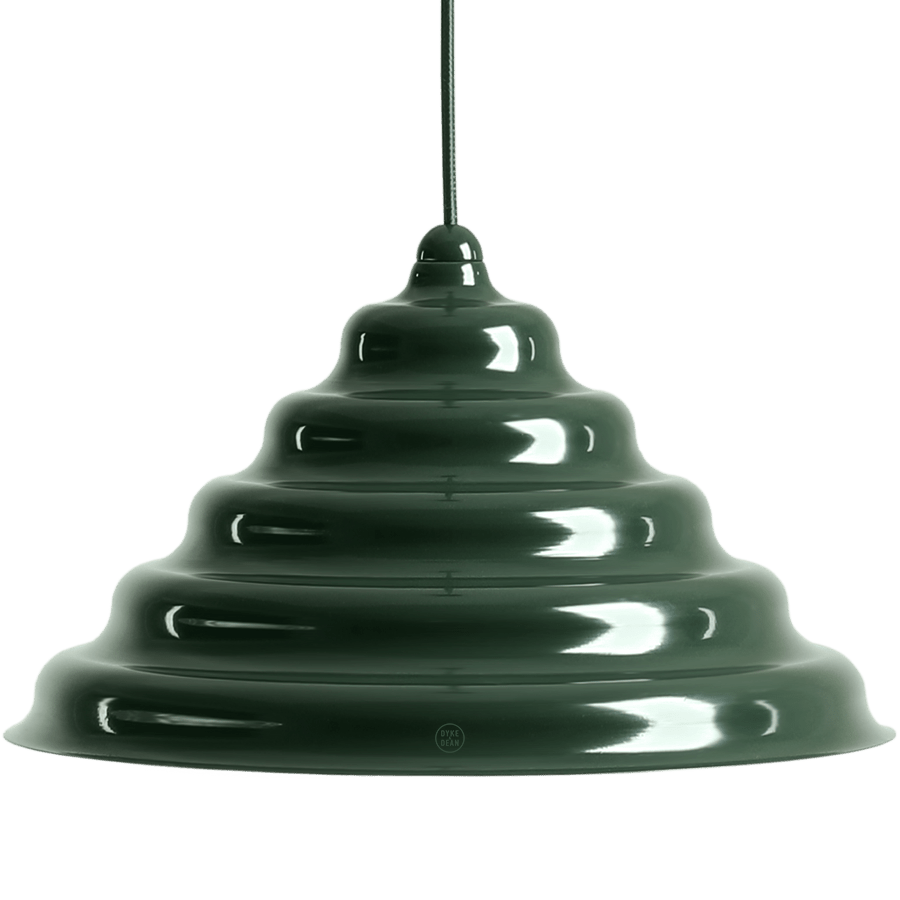 WAVE HANGING PENDANT LIGHT DEEP GREEN XL - DYKE & DEAN