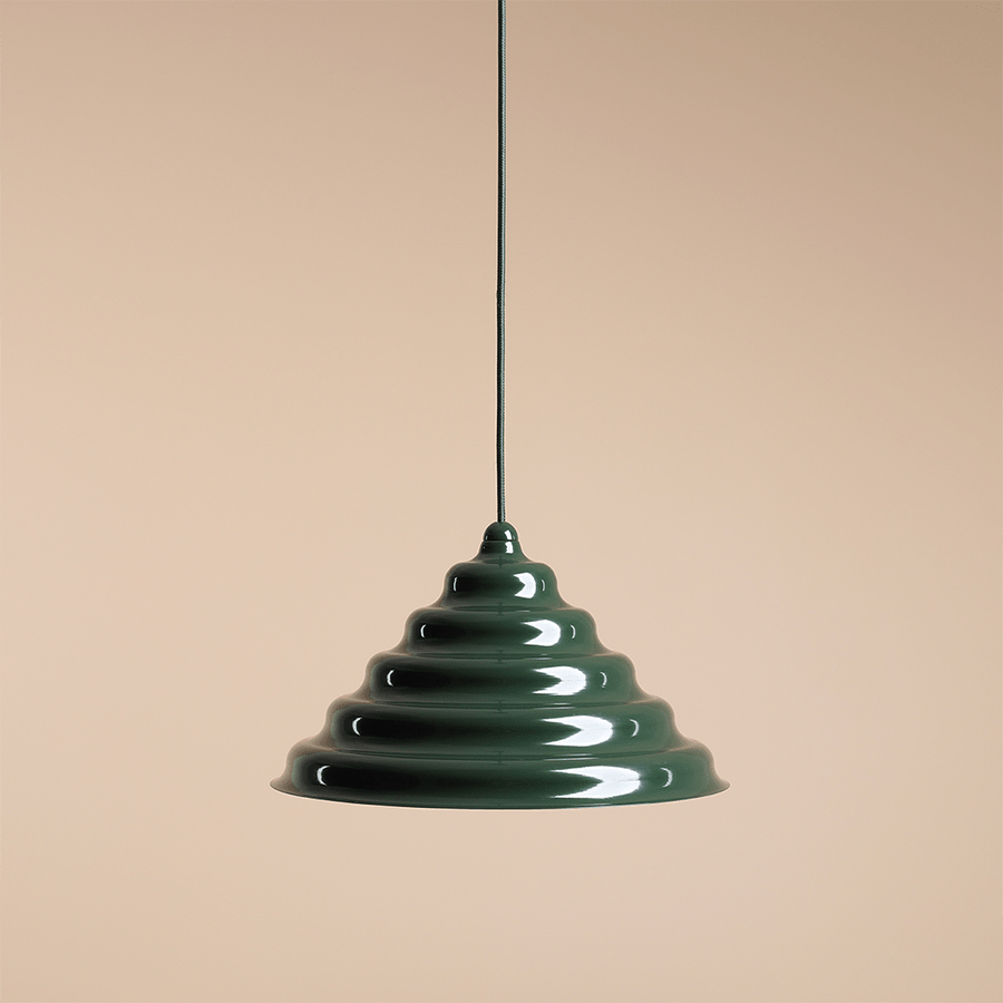 WAVE HANGING PENDANT LIGHT DEEP GREEN XL - DYKE & DEAN