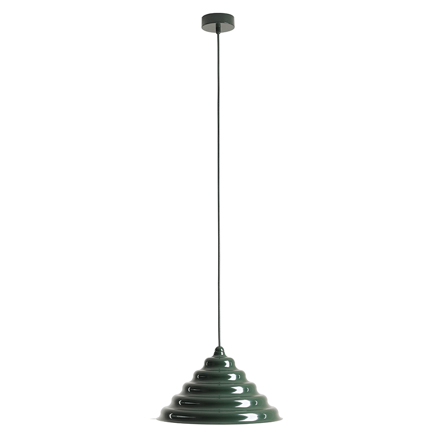 WAVE HANGING PENDANT LIGHT DEEP GREEN XL - DYKE & DEAN