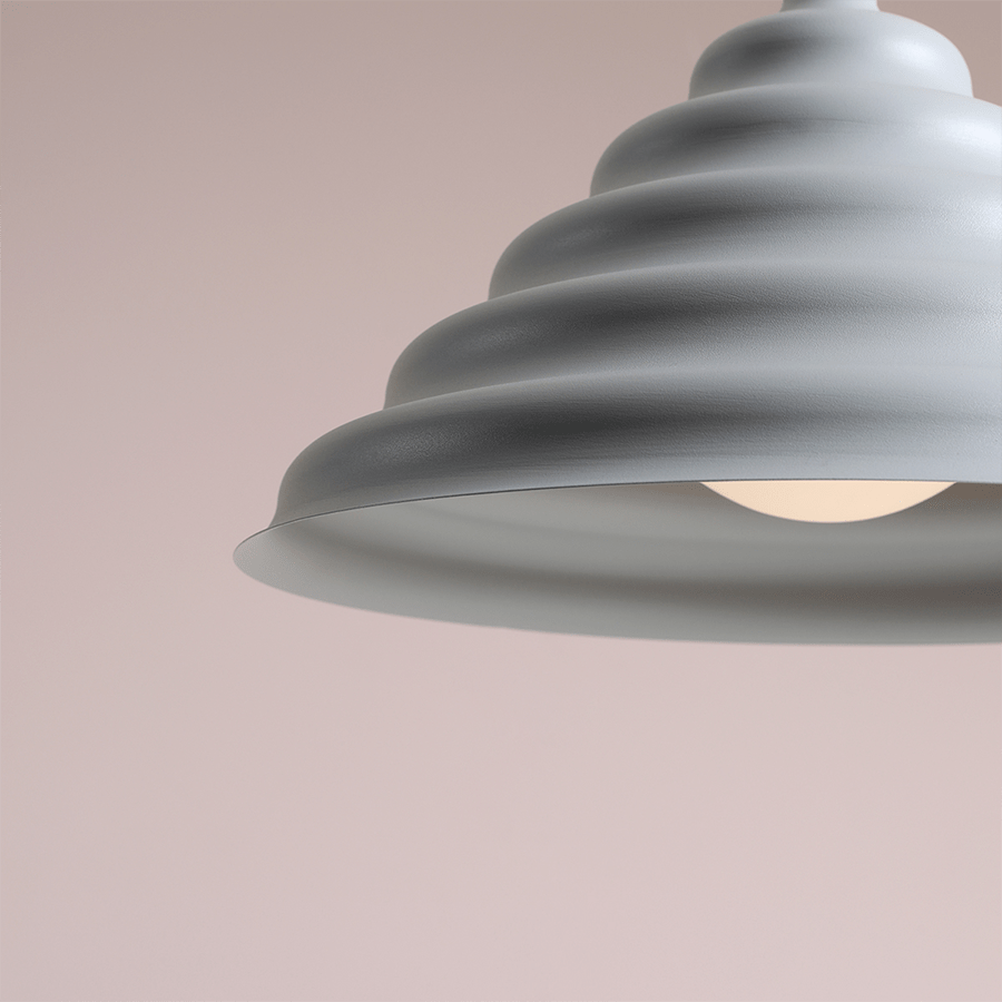 WAVE HANGING PENDANT LIGHT GREY XL - DYKE & DEAN