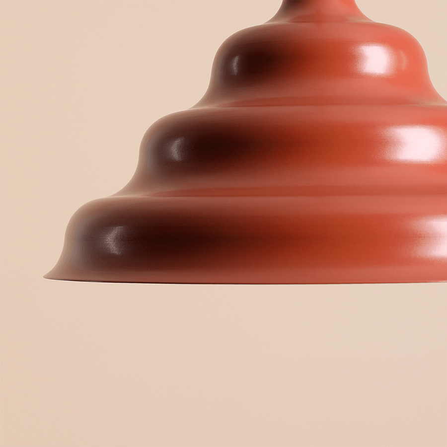 WAVE HANGING PENDANT LIGHT RED M - DYKE & DEAN