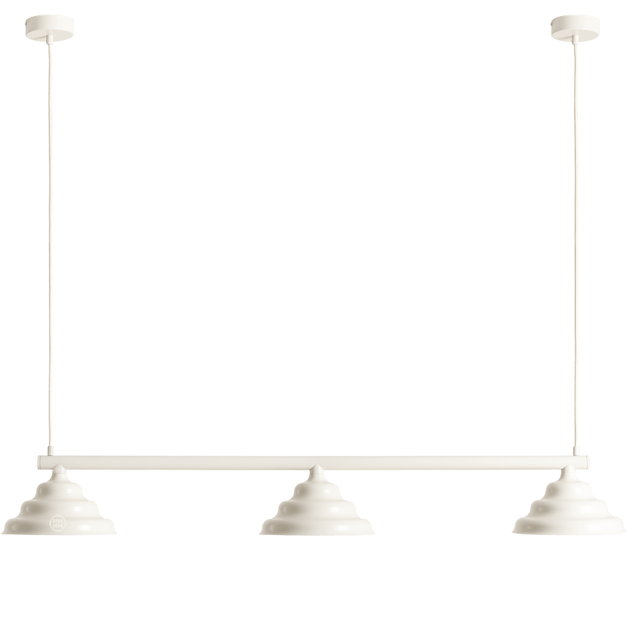 WAVE SUSPENSION BAR PENDANT 3 LIGHT CREAM - DYKE & DEAN