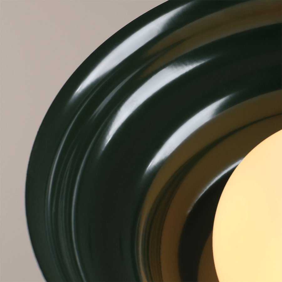 WAVE SUSPENSION BAR PENDANT 3 LIGHT DEEP GREEN - DYKE & DEAN