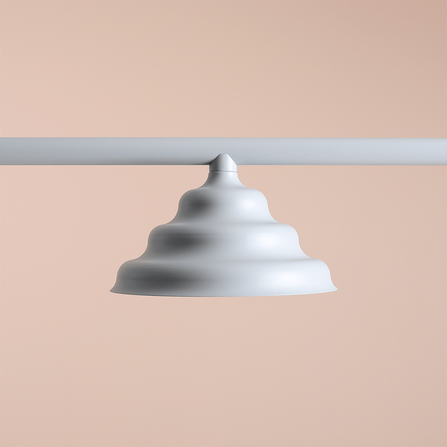 WAVE SUSPENSION BAR PENDANT 3 LIGHT GREY - DYKE & DEAN