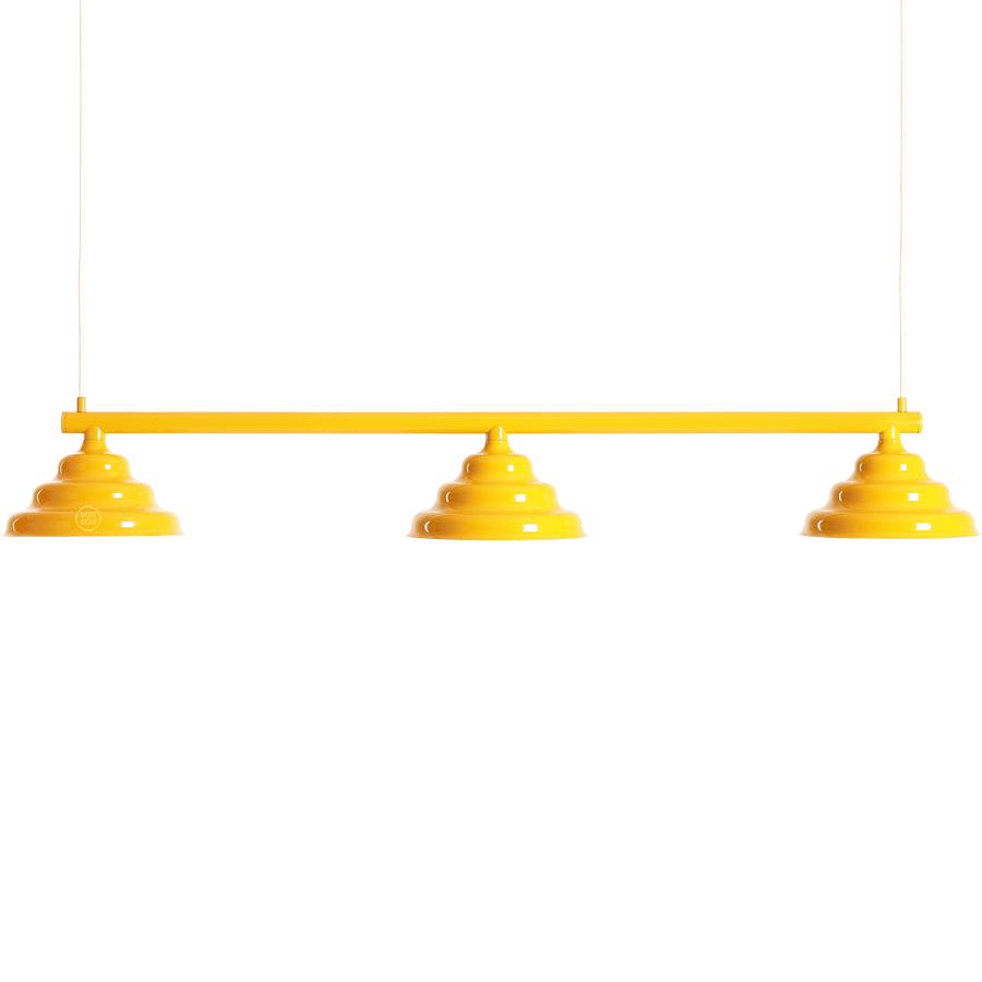 WAVE SUSPENSION BAR PENDANT 3 LIGHT YELLOW - DYKE & DEAN