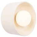 White ceramic globe disc light - DYKE & DEAN