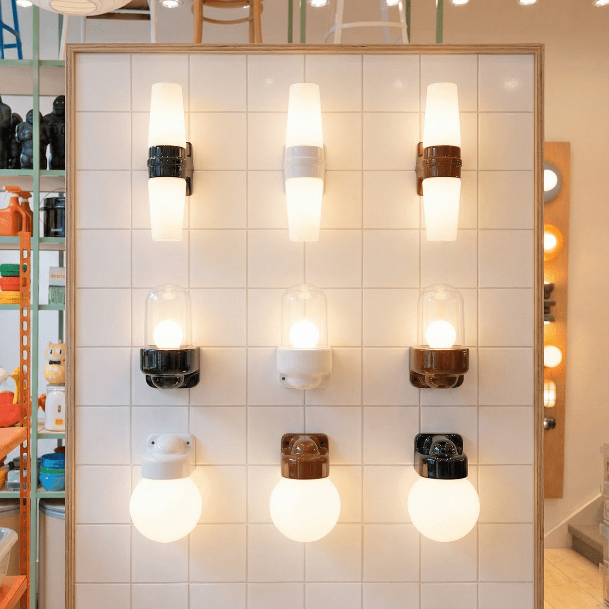 WHITE CLEAR PORCELAIN WATERPROOF SAUNA WALL LIGHT - DYKE & DEAN