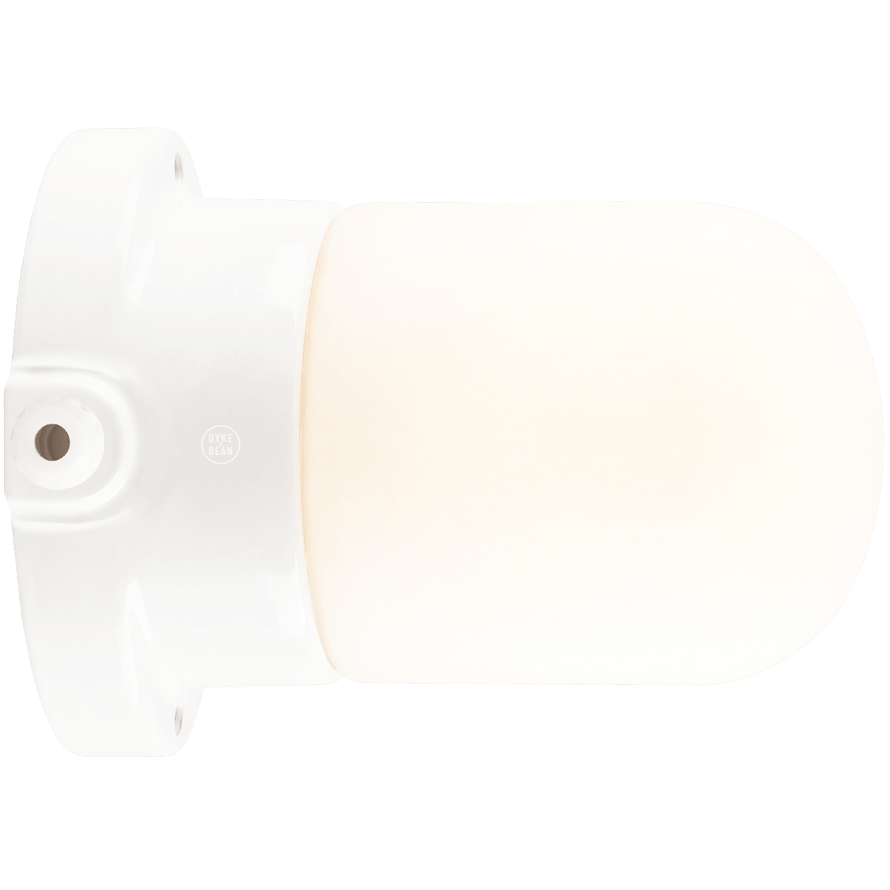 WHITE PORCELAIN FROSTED WATERPROOF WALL LIGHT - DYKE & DEAN