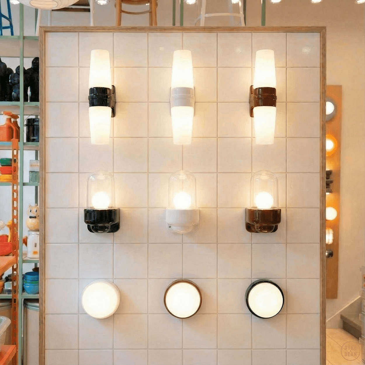 WHITE PORCELAIN WATERPROOF WALL DISC LIGHT - DYKE & DEAN