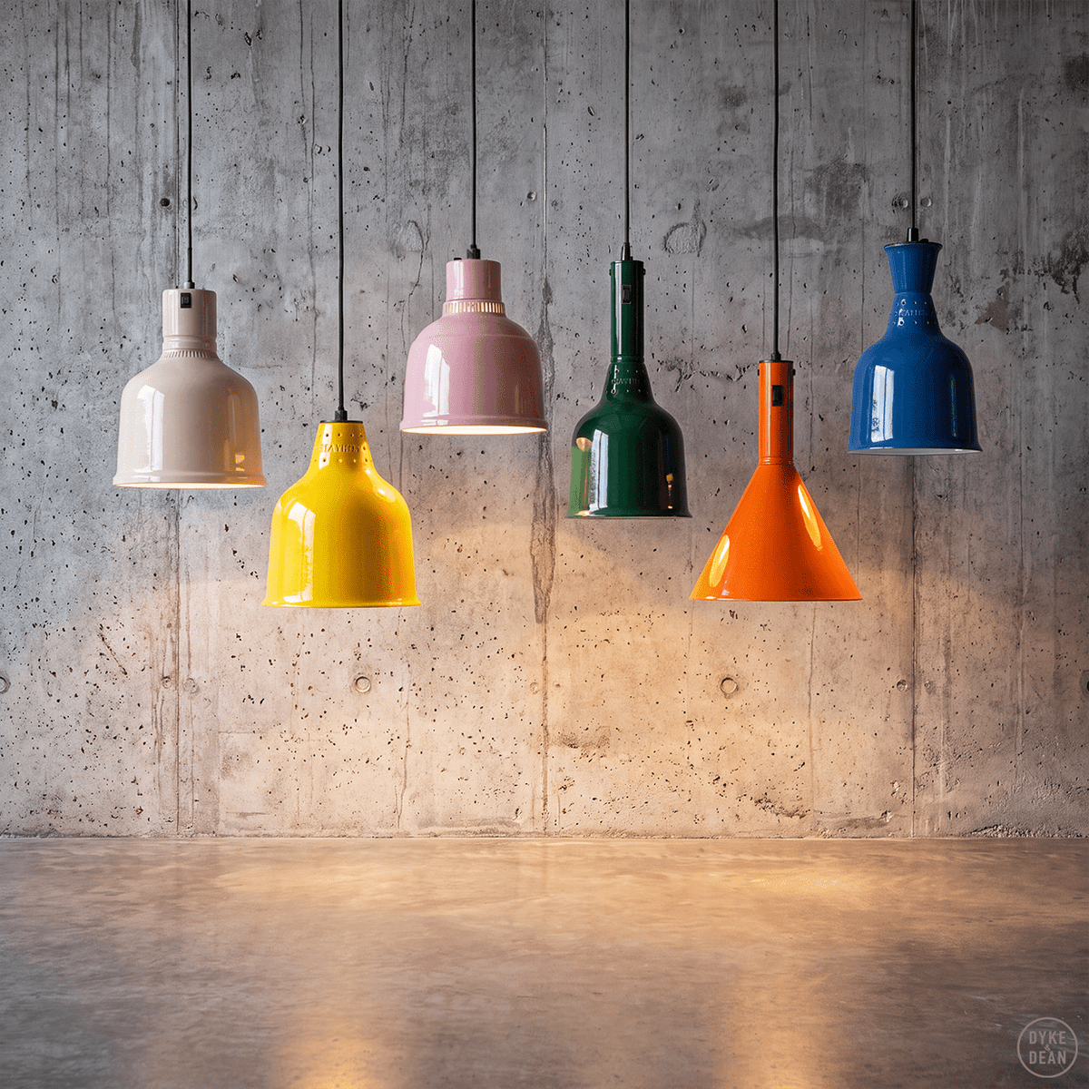 WHITE STAY HOT HEAT LAMP PENDANT CLASSIC 1224 CORD - DYKE & DEAN