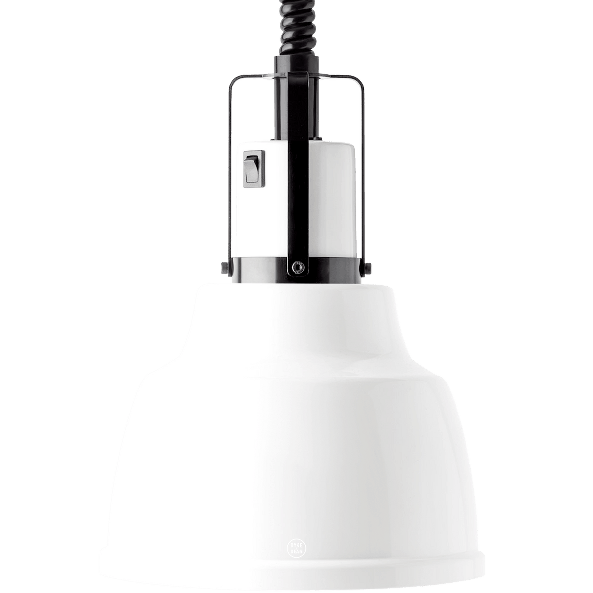 WHITE STAY HOT HEAT LAMP PENDANT FOCUS IO RETRACTABLE CORD - DYKE & DEAN
