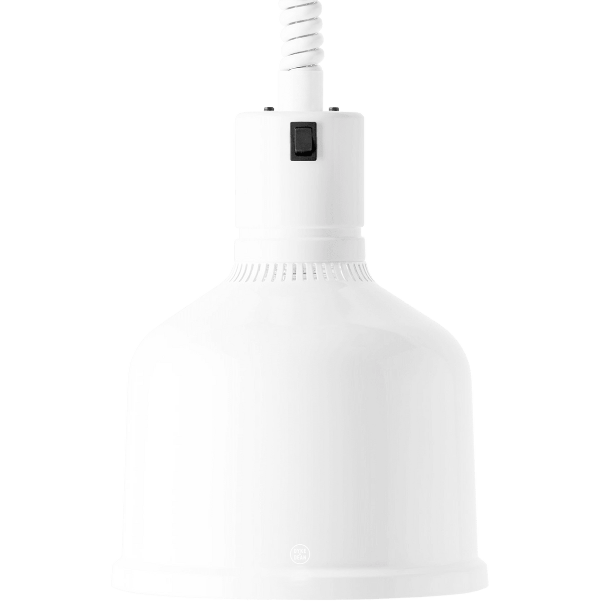 WHITE STAY HOT HEAT LAMP PENDANT FOCUS MS RETRACTABLE CORD - DYKE & DEAN