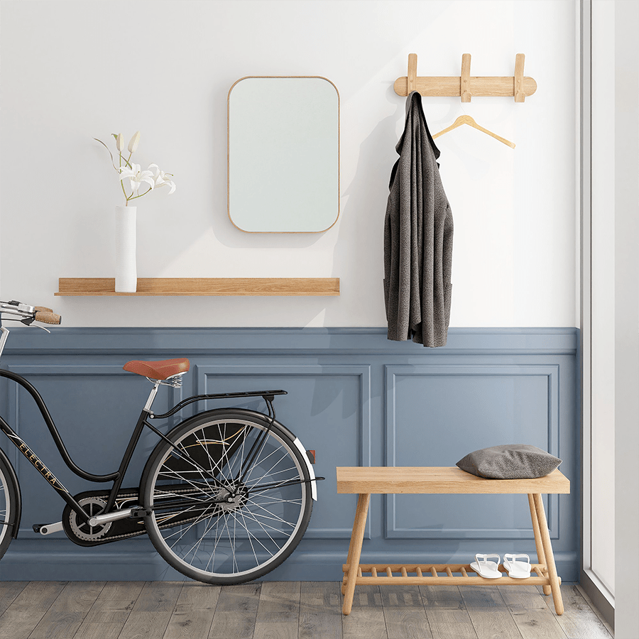 WIREWORKS OAK OUTLOOK 55 RECTANGULAR WALL MIRROR - DYKE & DEAN