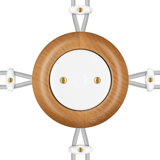 WOODEN PORCELAIN SURFACE MOUNTED FAGUS JUNCTION BOX - DYKE & DEAN
