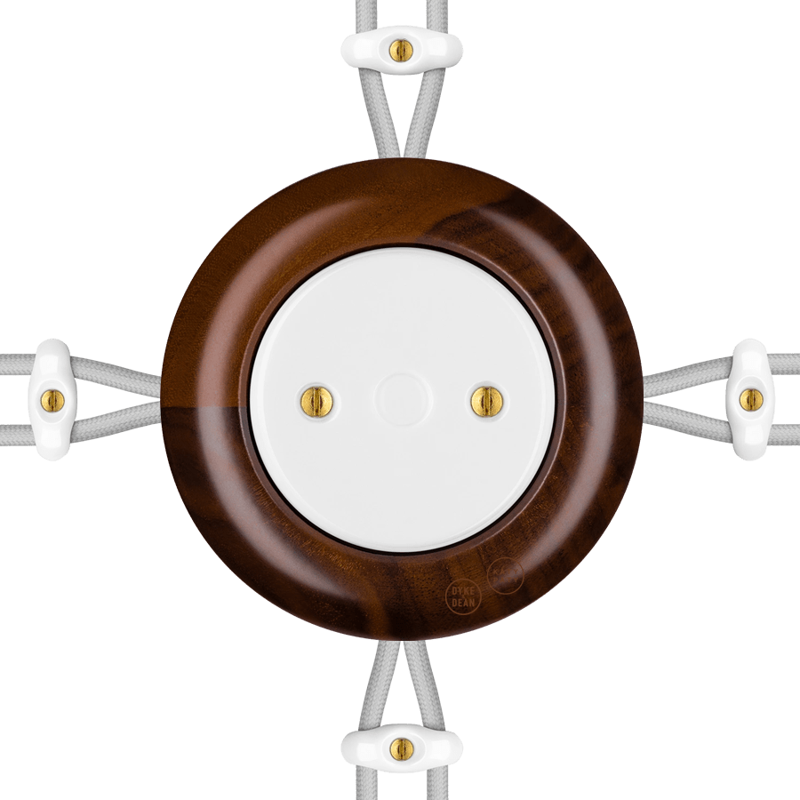 WOODEN PORCELAIN SURFACE MOUNTED NUC MAG JUNCTION BOX - DYKE & DEAN