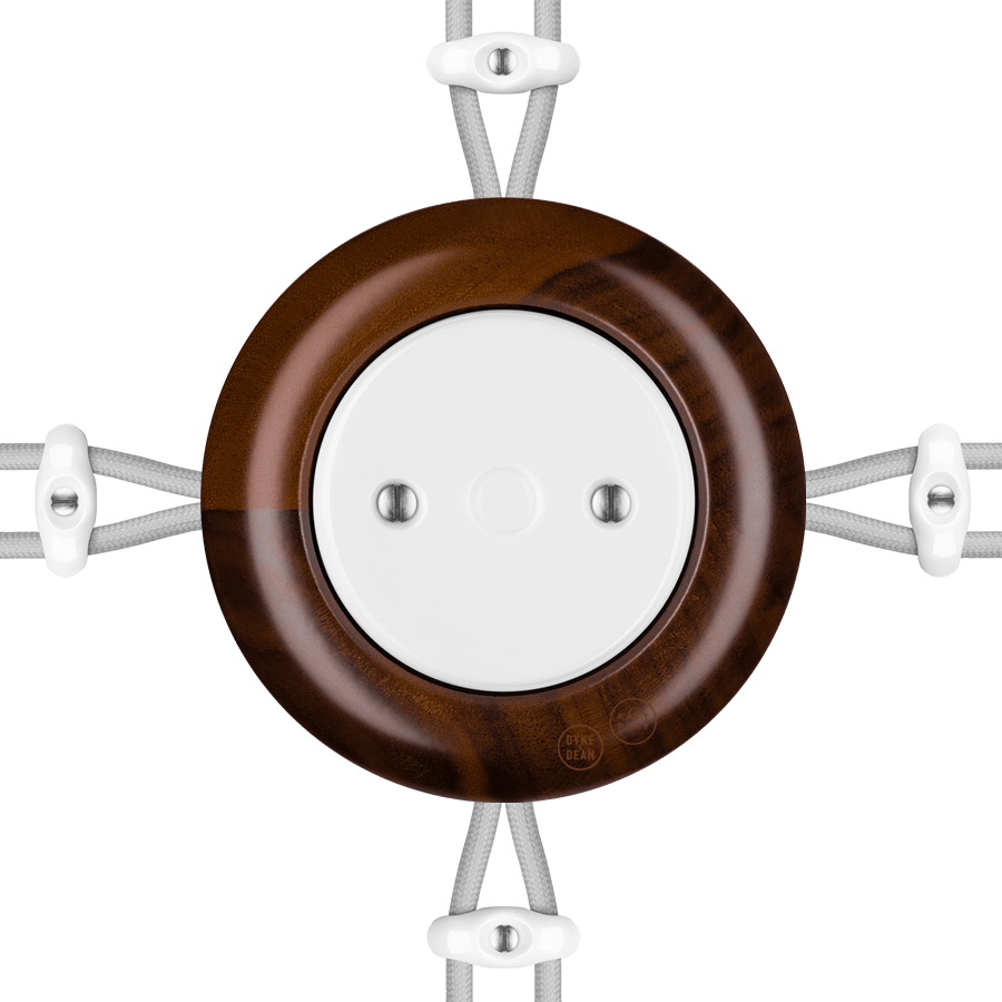 WOODEN PORCELAIN SURFACE MOUNTED NUC MAG JUNCTION BOX - DYKE & DEAN