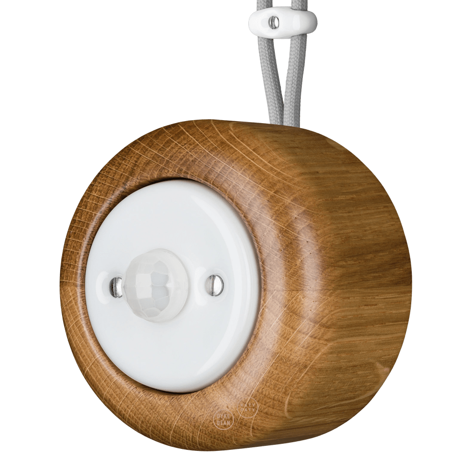 WOODEN PORCELAIN SURFACE MOUNTED ROBUS SOCKET MOTION SENSOR - DYKE & DEAN