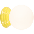YELLOW CERAMIC SCONCE WATERPROOF OPAL GLOBE WALL LIGHT - DYKE & DEAN