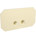 45° DEGREE CORNERS TOILET FLUSH PLATE BRASS - DYKE & DEAN