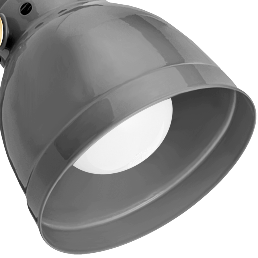 BAUHAUS WALL LAMP LARGE GREY - DYKE & DEAN