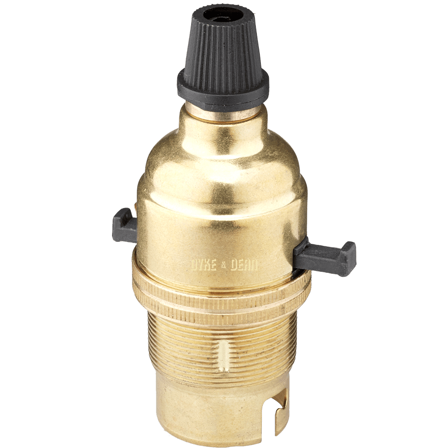 BAYONET SWITCHED BULB HOLDER BRASS - DYKE & DEAN