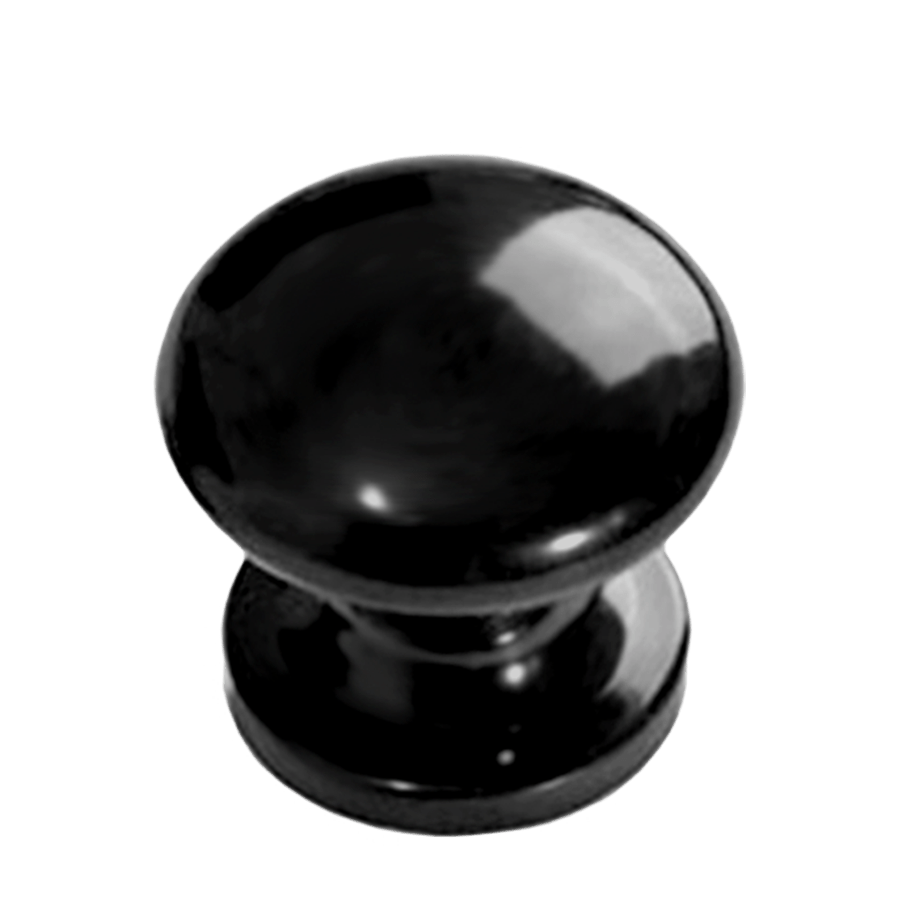 BLACK BAKELITE CUPBOARD DOOR KNOB - DYKE & DEAN