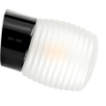 BLACK CERAMIC REARWIRED ANGLED LAMPS - DYKE & DEAN