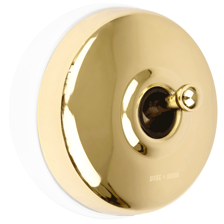 BRASS INTERMEDIATE WALL SWITCHES - DYKE & DEAN
