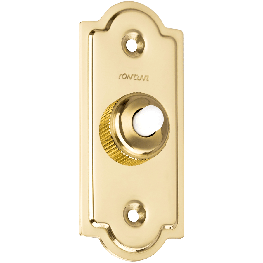 BRASS PUSH BUTTON DOORBELL - DYKE & DEAN