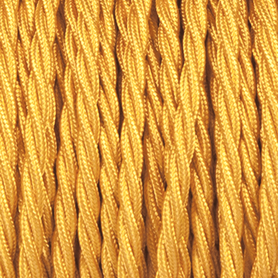 BRIGHT GOLD TWISTED FABRIC CABLE - DYKE & DEAN