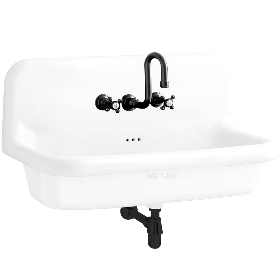 CERAMIC MOUNTED LARGE SINK WHITE - DYKE & DEAN